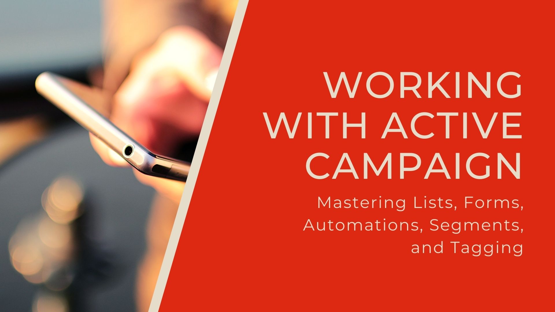 Working with Active Campaign Cover