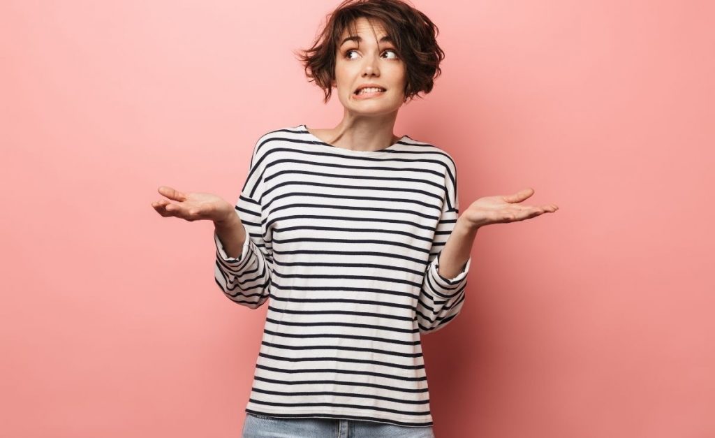 photo of a woman without an answer