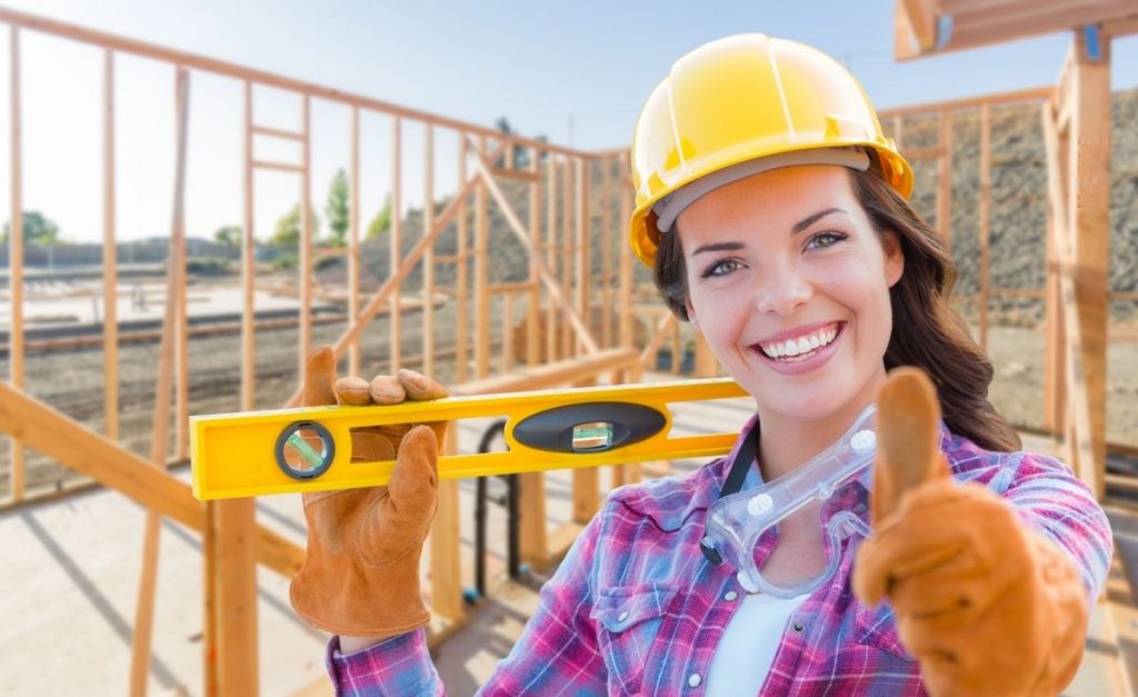 female construction worker