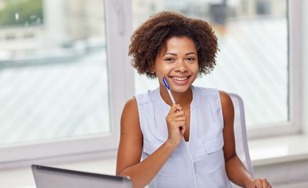 photo of a happy woman